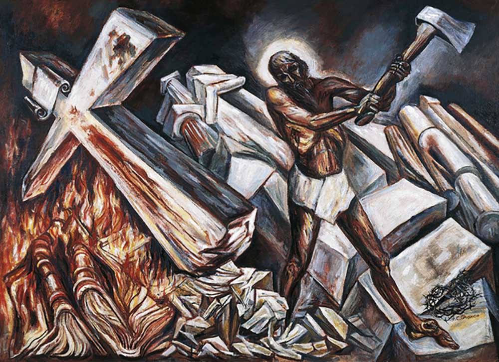 christus zerstoert sein kreuz 1943 von jose clemen